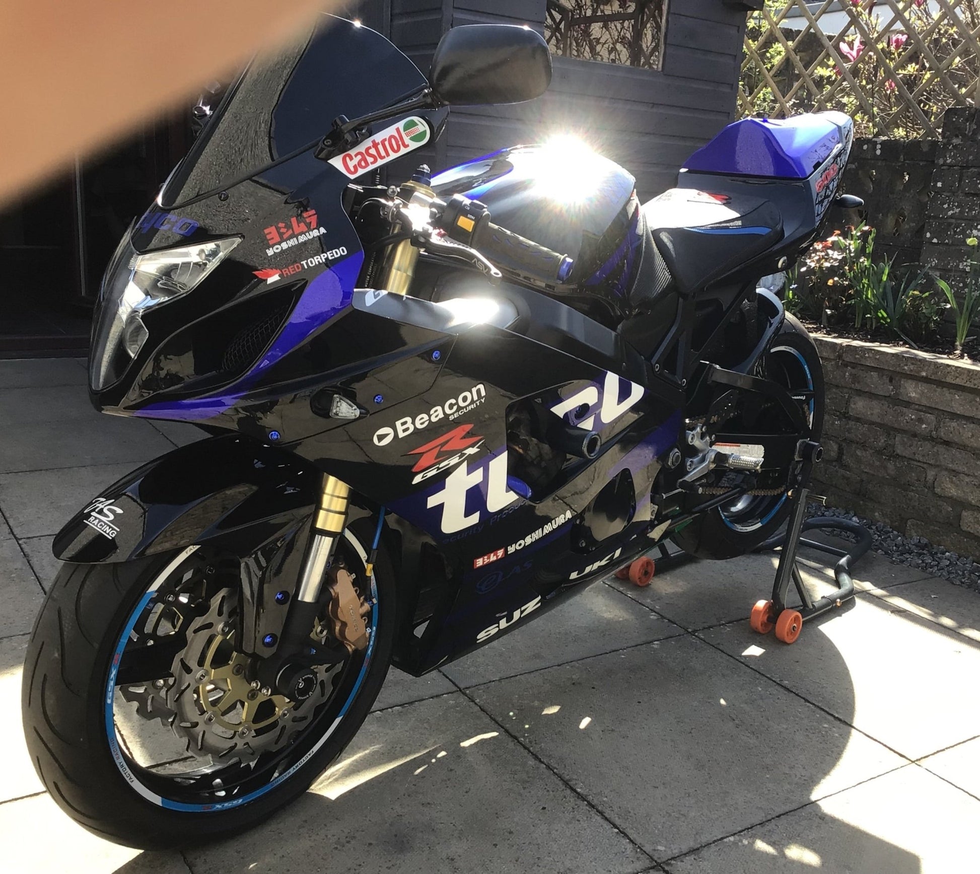 Suzuki GSX-R600 Fairings (2004-2005) Black, Blue, Black, Green Tyco at KingsMotorcycleFairings.com