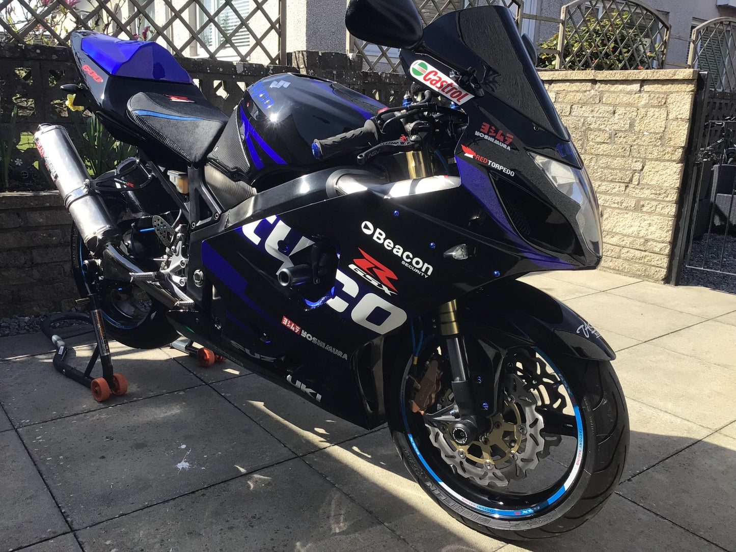 Suzuki GSXR600 Fairing Kit (2004-2005) Black, Blue, Black, Green Tyco at KingsMotorcycleFairings.com
