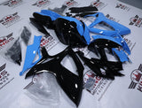Suzuki GSX-R600 Fairings (2006-2007) Black Half, Blue Half from KingsMotorcycleFairings.com
