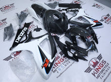 Suzuki GSX-R600 Fairings (2006-2007) Faux Carbon Fiber, White, Black at KingsMotorcycleFairings.com
