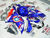 Suzuki GSX-R600 Fairings (2011-2024) Blue Captain America at KingsMotorcycleFairings.com