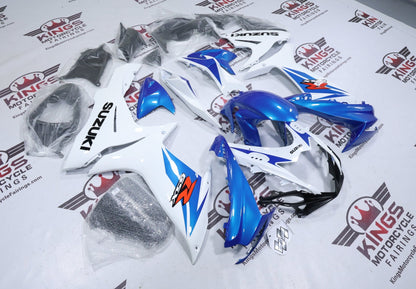 Suzuki GSX-R600 Fairings (2011-2024) Blue, White Original from KingsMotorcycleFairings.com