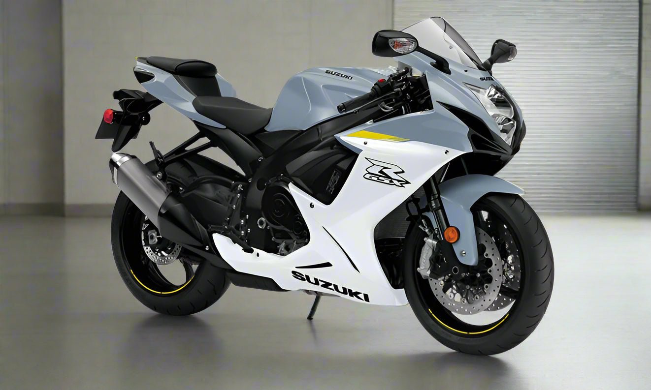 Suzuki GSX-R600 Fairings (2011-2024) Gloss White, Matte Gray, Yellow at KingsMotorcycleFairings.com