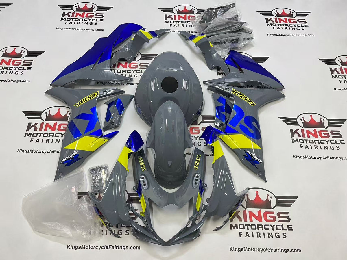 Suzuki GSX-R600 Fairings (2011-2024) Gray, Blue, Yellow at KingsMotorcycleFairings.com