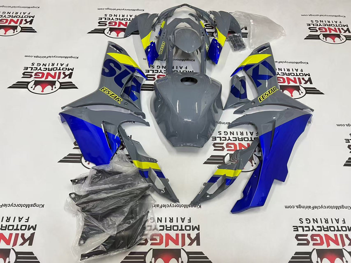 Suzuki GSX-R600 Fairings (2011-2024) Gray, Blue, Yellow from KingsMotorcycleFairings.com