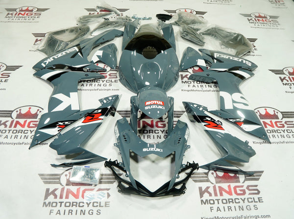 Suzuki GSX-R600 Fairings (2011-2024) Nardo Gray, White, Red from KingsMotorcycleFairings.com