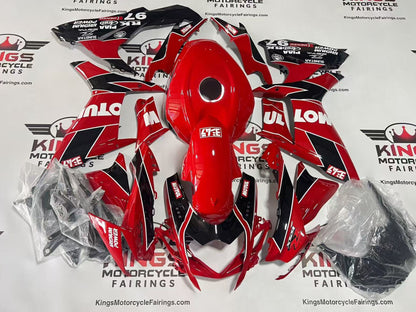 Suzuki GSX-R600 Fairings (2011-2024) Red, Black, White Motul 97 at KingsMotorcycleFairings.com