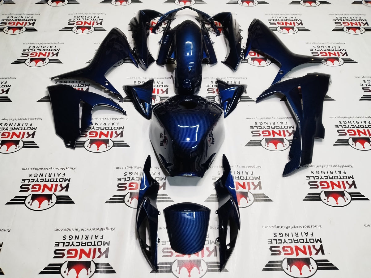 Suzuki GSX-R600 Fairings (2025-2026) Blue Faux Carbon Fiber at KingsMotorcycleFairings.com