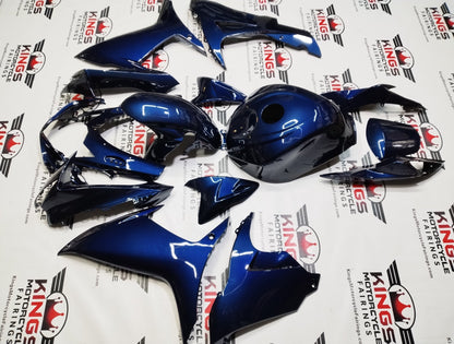 Suzuki GSX-R600 Fairings (2025-2026) Blue Faux Carbon Fiber from KingsMotorcycleFairings.com