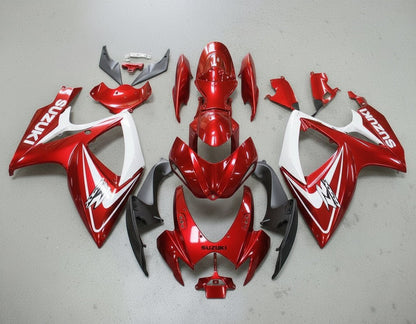 Suzuki GSX-R750 Fairing Kit (2006-2007) Red Candy, White at KingsMotorcycleFairings.com