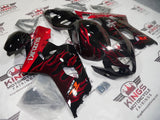 Suzuki GSX-R750 Fairing Set (2000-2003) Red Flames, Black at KingsMotorcycleFairings.com