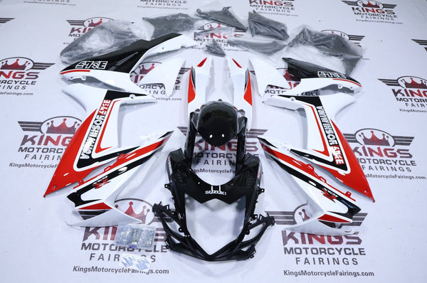 Suzuki GSX-R750 Fairings (2011-2024) Black, White, Red Yoshimura from KingsMotorcycleFairings.com