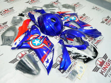 Suzuki GSX-R750 Fairings (2011-2024) Blue Captain America at KingsMotorcycleFairings.com
