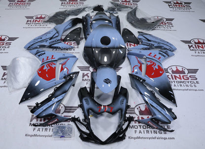 Suzuki GSX-R750 Fairings (2011-2024) Blue, Red, Faux Carbon Fiber at KingsMotorcycleFairings.com