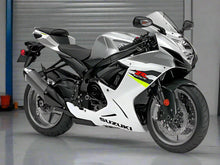 Suzuki GSX-R750 Fairings (2011-2024) Silver, White, Yellow Stripe from KingsMotorcycleFairings.com