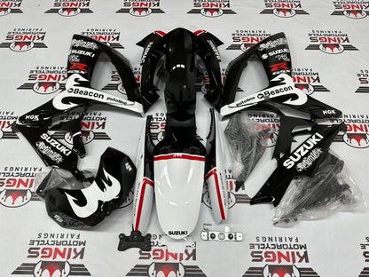 Suzuki GSX-R750 Race Track Fairings (2006-2007) Black, White, Red from KingsMotorcycleFairings.com