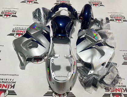 Suzuki GSX1300R Hayabusa Fairings (1999-2007) Navy Blue, Silver from KingsMotorcycleFairings.com