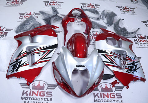 Suzuki GSX1300R Hayabusa Fairings (1999-2007) Red Candy, Silver, Black at KingsMotorcycleFairings.com