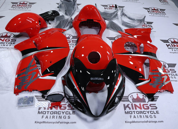 Suzuki GSX1300R Hayabusa Fairings (1999-2007) Red, Black, Chrome, Gray at KingsMotorcycleFairings.com