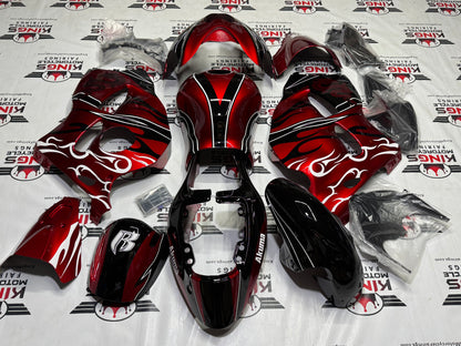 Suzuki GSX1300R Hayabusa Fairings (1999-2007) Red, Black, Tribal, Dragon at KingsMotorcycleFairings.com