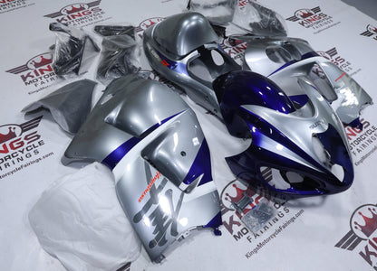 Suzuki GSX1300R Hayabusa Fairings (1999-2007) Silver, Blue, Chrome at KingsMotorcycleFairings.com