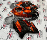 Suzuki GSX1300R Hayabusa Fairings (2008-2020) Black, Candy Orange by KingsMotorcycleFairings.com