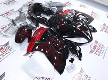 Suzuki GSX1300R Hayabusa Fairings (2008-2020) Black, Red Fire at KinsMotorcycleFairings.com