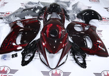 Suzuki GSX1300R Hayabusa Fairings (2008-2020) Black, Red Spray from KingsMotorcycleFairings.com