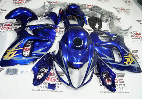 Suzuki Hayabusa Fairings (2008-2020) Blue, Gold at KingsMotorcycleFairings.com