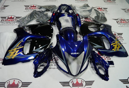 Suzuki GSX1300R Hayabusa Fairings (2008-2020) Dark Blue, Black, Gold, Gray at KingsMotorcycleFairings.com
