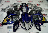 Suzuki GSX1300R Hayabusa Fairings (2008-2020) Dark Blue, Matte Black, Gold at KingsMotorcycleFairings.com