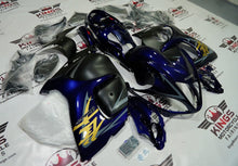 Suzuki GSX1300R Hayabusa Fairings (2008-2020) Dark Blue, Matte Black, Gold at KingsMotorcycleFairings.com