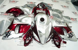 Suzuki GSX1300R Hayabusa Fairings (2008-2020) Dark Red, Silver at KingsMotorcycleFairings.com