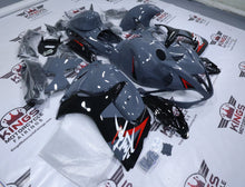 Suzuki GSX1300R Hayabusa Fairings (2008-2020) Nardo Gray, Black, White, Red at KingsMotorcycleFairings.com