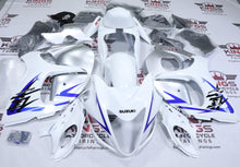 Suzuki GSX1300R Hayabusa Fairings (2008-2020) Pearl White, Silver, Blue at KingsMotorcycleFairings.com