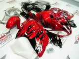 Suzuki GSX1300R Hayabusa Fairings (2008-2020) Red, Black Fire at KingsMotorcycleFairings.com