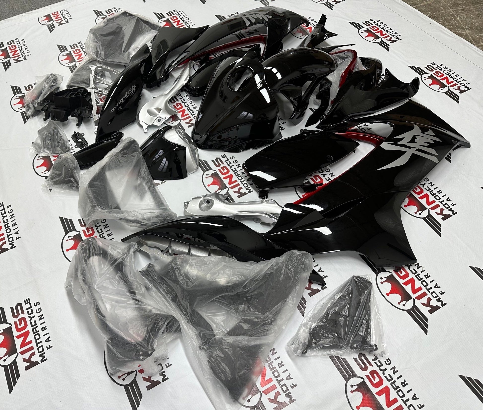 Suzuki GSX1300R Hayabusa Fairings (2021-2025) Black, Gray, Red at KingsMotorcycleFairings.com