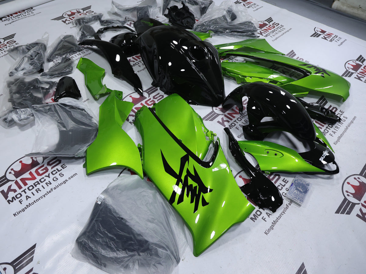 Suzuki GSX1300R Hayabusa Fairings (2021-2025) Green, Black from KingsMotorcycleFairings.com