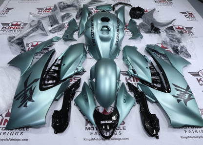 Suzuki GSX1300R Hayabusa Fairings (2021-2025) Matte Green, Black at KingsMotorcycleFairings.com