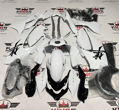 Suzuki GSX1300R Hayabusa Fairings (2021-2025) White, Black at KingsMotorcycleFairings.com