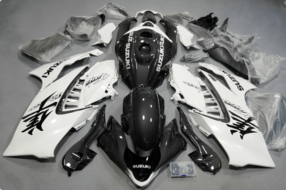 Suzuki GSX1300R Hayabusa Fairings (2021-2025) White, Faux Carbon Fiber at KingsMotorcycleFairings.com