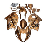 Suzuki GSX1300R Hayabusa (2008-2020) Bronze, Black Flames Fairings at KingsMotorcycleFairings.com