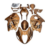 Suzuki GSX1300R Hayabusa Fairings (2008-2020) Bronze, Black Flames at KingsMotorcycleFairings.com