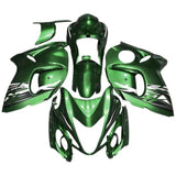 Suzuki GSX1300R Hayabusa Fairings (2008-2020) Green, Silver, White at KingsMotorcycleFairings.com