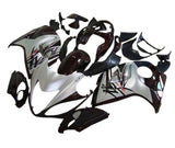 Suzuki GSX1300R Hayabusa (2008-2020) Silver Pearl, Black Fairings at KingsMotorcycleFairings.com