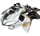 Suzuki GSX1300R Hayabusa Fairings (2008-2020) White, Gold, Black at KingsMotorcycleFairings.com