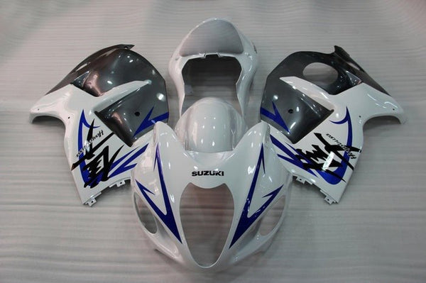 Suzuki GSX1300R Hayabusa (2008-2020) White, Gray, Blue Fairings at KingsMotorcycleFairings.com