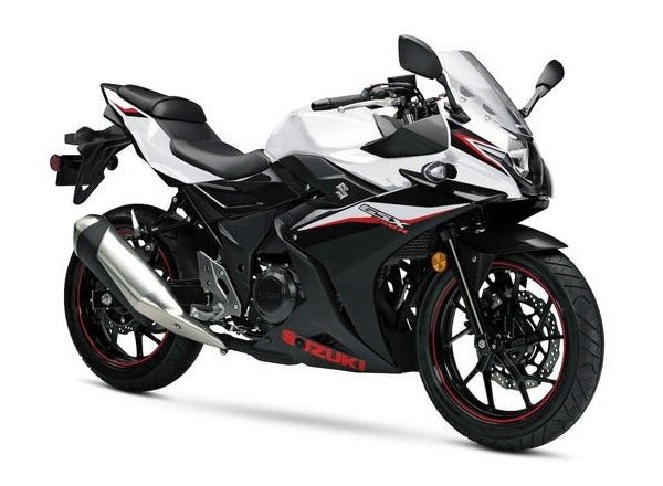 Suzuki GSX250R Fairings (2017-2021) Black, White, Red at KingsMotorcycleFairings.com