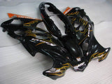 Suzuki GSX600F Katana Fairings (1998-2006) Black, Orange, White, Flames at KingsMotorcycleFairings.com