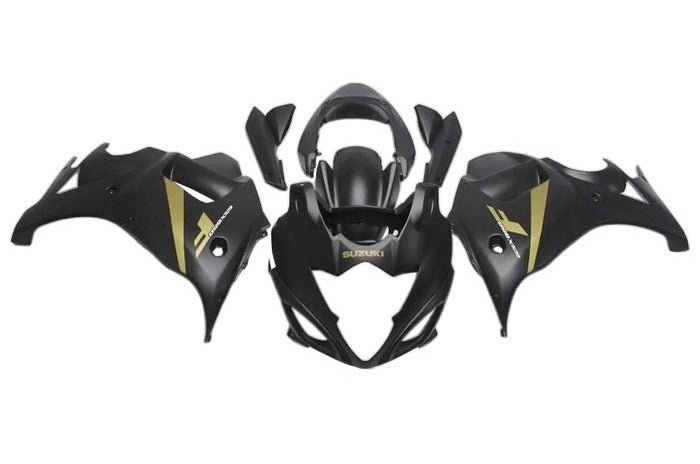 Suzuki GSX650F Fairings (2007-2015) Matte Black, Gold at KingsMotorcycleFairings.com